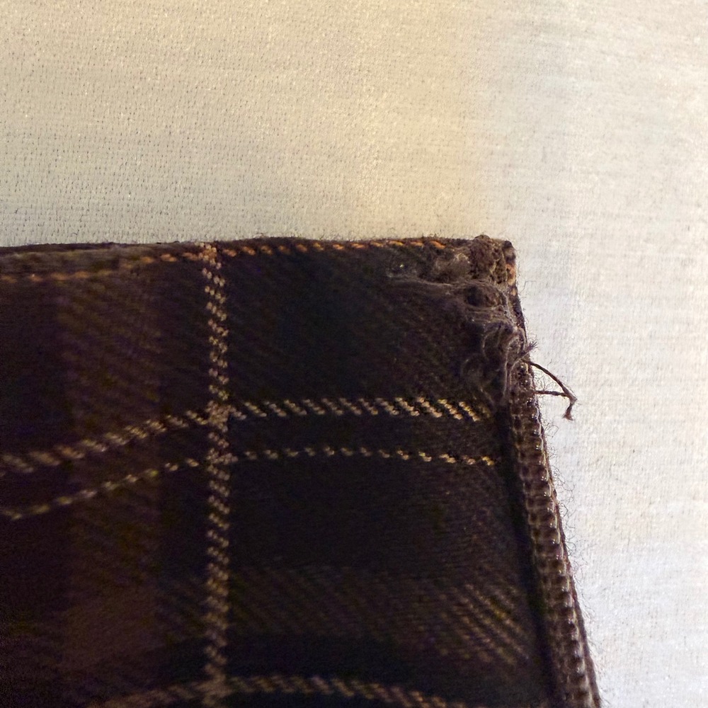 Body by Victoria Pencil Skirt Womens 4 Brown Plaid Wool Blend Pleated back Midi - Picture 10 of 12